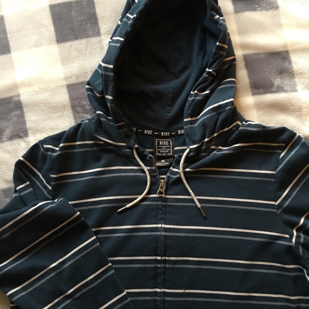 Nike Zipper Blue Vintage Hoodie